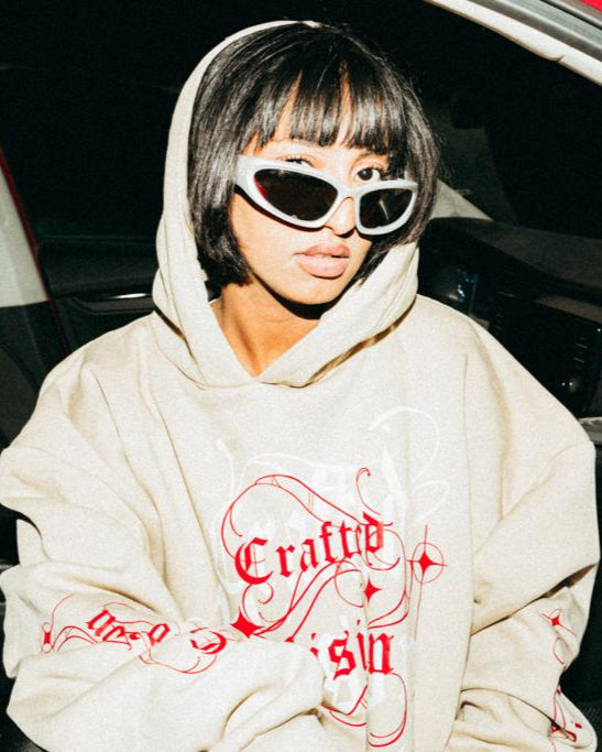 Crafted hoodie sand