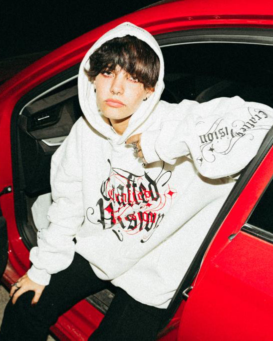Crafted hoodie white