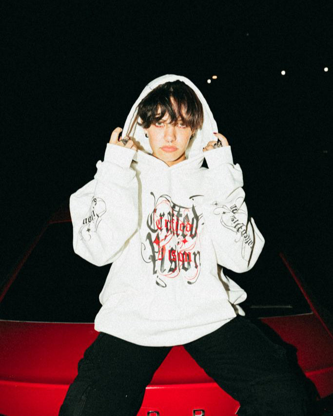 Crafted hoodie white